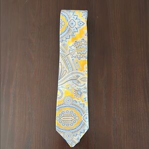 Robert Talbott Yellow and Blue Paisley Tie